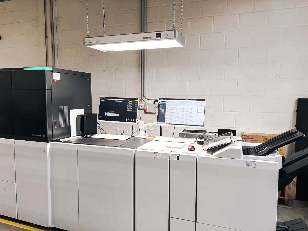 Fixed inspection station with Lehani standard light above a printing system